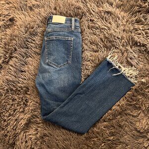 pistola frayed ankle jeans - high rise